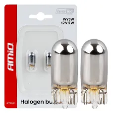 AMIO 04628 — Żarówki halogenowe WY5W 12V5W LumiTec chrom 2szt. AMIO-04628