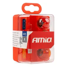 AMIO 01493 — Zestaw żarówek i bezpieczników zasobnik 8 szt H1 AMIO-01493