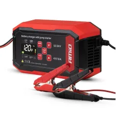 AMIO 04529 — Prostownik cyfrowy z wspomaganiem rozruchu AGM GEL STD LFP MAX 16A 12V 24V PRO A...