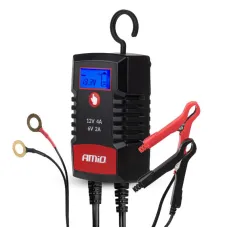 AMIO 04531 — Prostownik cyfrowy AGM GEL STD LFP MAX 4A 6V 12V PRO HOOK AMIO-04531