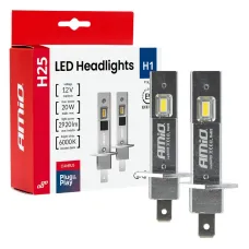 AMIO 04709 — Żarówki samochodowe LED seria H25 CANBUS H1 12V 20W AMIO-04709