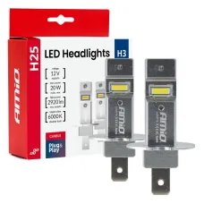 AMIO 04710 — Żarówki samochodowe LED seria H25 CANBUS H3 12V 20W AMIO-04710