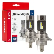 AMIO 04711 — Żarówki samochodowe LED seria H25 CANBUS H4 H19 12V 36W AMIO-04711