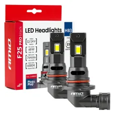 AMIO 04722 — Żarówki samochodowe LED seria F25 PRO BLACK FULL CANBUS HB3 68W 12V 24V AMIO-047...