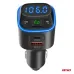 Transmiter samochodowy FM microSD 1×USB-A 2×USB-C 12V 24V AMIO-04651