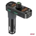Transmiter samochodowy FM 2×USB-A 1×USB-C mircoSD 12V 24V AMIO-04653