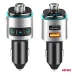 Transmiter samochodowy FM 2×USB-A microSD 12V 24V AMIO-04654