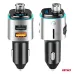 Transmiter samochodowy FM 2×USB-A microSD 12V 24V AMIO-04654