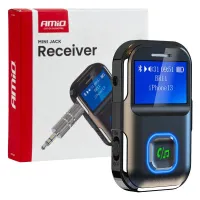 Odbiornik bluetooth na mini jack LCD AUX AMIO-04659