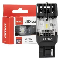 Żarówka LED LumiTec T20S 7440 W21W 12V FULL CANBUS biała 1 szt. AMIO-04686