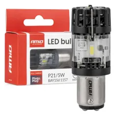 AMIO 04689 — Żarówka LED LumiTec BAY15D P21/5W 12V FULL CANBUS biała 1 szt. AMIO-04689