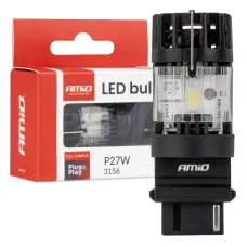 AMIO 04690 — Żarówka LED LumiTec 3156 P27W 12V FULL CANBUS biała 1 szt. AMIO-04690