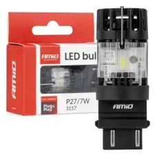 AMIO 04691 — Żarówka LED LumiTec 3157 P27/7W 12V FULL CANBUS biała 1 szt. AMIO-04691
