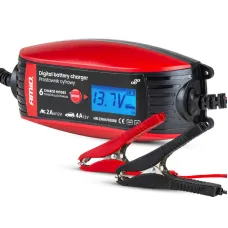 AMIO 02088 — Prostownik cyfrowy ładowarka do akumulatora 6V 12V - 2A 4A - DVL DBC AMIO-02088