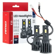 AMIO 04702 — Żarówki samochodowe LED F25 SILVER FULL CANBUS 52W H3 12V 24V AMIO-04702