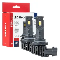 AMIO 04706 — Żarówki samochodowe LED F25 SILVER FULL CANBUS 52W HB3 9005 12V 24V AMIO-04706