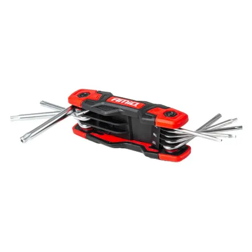 Klucze TORX składane 8szt. CRV AMIO-04789