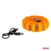 Samochodowa lampa awaryjna akumulatorowa z funkcją latarki 12SMD+3SMD 650mAh światło pomarańczowe AMIO-04829
