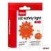 Samochodowa lampa awaryjna akumulatorowa z funkcją latarki LED 12SMD+3SMD 650mAh (BATT) światło czerwone AMIO-04673