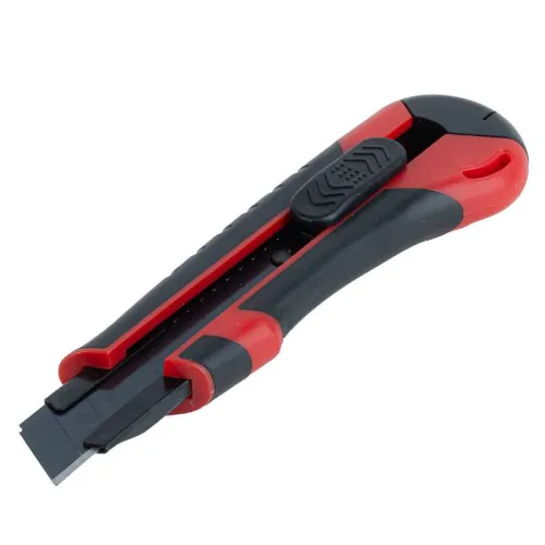 Nożyk uniwersalny ze stali SK5 z czarnym ostrzem ABS 100x18x0,5mm AMIO-04812