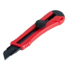 AMIO 04813 — Nożyk uniwersalny ze stali SK5 z czarnym ostrzem i pokrętłem ABS 100x18x0,5mm AM...