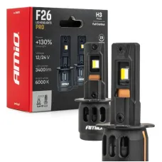 AMIO 04870 — Żarówki samochodowe LED F26 PRO LumiTec LIMITED +130% DUO FULL CANBUS H3 12V 24V...