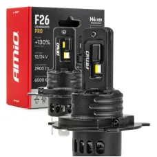 AMIO 04871 — Żarówki samochodowe LED F26 PRO LumiTec LIMITED +130% DUO FULL CANBUS H4 H19 12V...