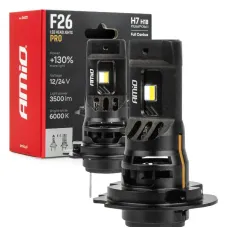 AMIO 04872 — Żarówki samochodowe LED F26 PRO LumiTec LIMITED +130% DUO FULL CANBUS H7 H18 12V...
