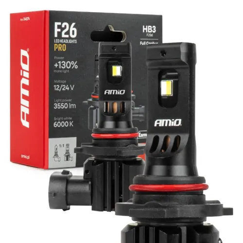 Żarówki samochodowe LED F26 PRO LumiTec LIMITED +130% DUO FULL CANBUS HB3 12V 24V AMIO-04874