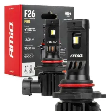 AMIO 04875 — Żarówki samochodowe LED F26 PRO LumiTec LIMITED +130% DUO FULL CANBUS HB4 12V 24...