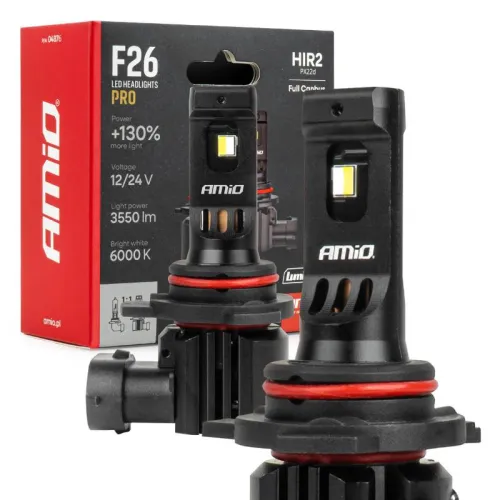 Żarówki samochodowe LED F26 PRO LumiTec LIMITED +130% DUO FULL CANBUS HIR2 12V 24V AMIO-04876