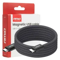 Kabel USB magnetyczny USB-C to USB-C 60W 100cm AMIO-04840