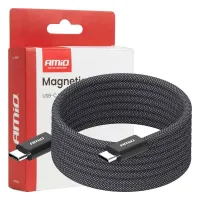 Kabel USB magnetyczny USB-C 60W 200cm AMIO-04841