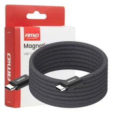 AMIO 04841 — Kabel USB magnetyczny USB-C 60W 200cm AMIO-04841