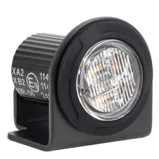 AMIO 04864 — Lampa ostrzegawcza okrągła pomarańczowa LED R65 12V 24V 12W AMIO-04864