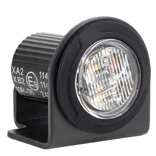Lampa ostrzegawcza okrągła pomarańczowa LED R65 12V 24V 12W AMIO-04864