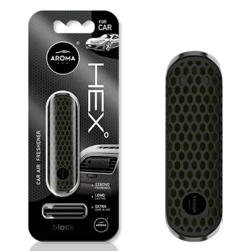 Odświeżacz powietrza AROMA FANCY SHAPES POLYMER HEX Black