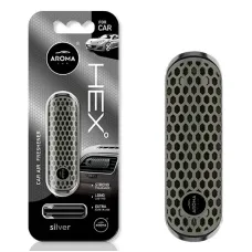 AROMA CAR A83576 — Odświeżacz powietrza AROMA FANCY SHAPES POLYMER HEX Silver