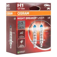Żarówki halogenowe Osram H1 12V 55W P14,5s NIGHT BREAKER LASER +150% /2 szt./