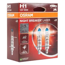 Osram O-64150NL-HCB — Żarówki halogenowe Osram H1 12V 55W P14,5s NIGHT BREAKER LASER +150% /2 szt./