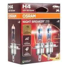 Osram O-64193NB220-2HB DUO — Żarówki halogenowe Osram H4 12V 60/55W P43t NIGHT BREAKER +220% /2 szt./