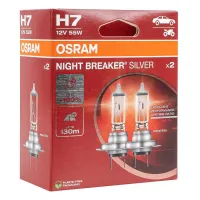 Żarówki halogenowe H7 12V NIGHT BREAKER SILVER +100% /2szt/