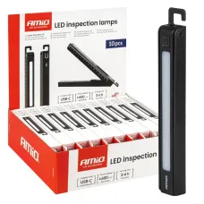 AMIO 04670 — Zestaw lamp inspekcyjnych akumulatorowych XTE+SMD 600mAh 10 szt. (BATT) AMIO-046...