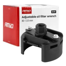AMIO 04955 — Klucz do filtra oleju nastawny 80–115 mm CrV AMIO-04955