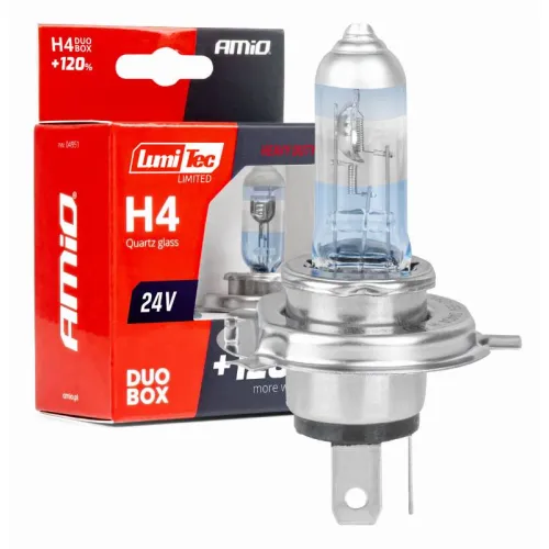 Żarówki halogenowe H4 24V 75/70W LumiTec LIMITED +120%  DUO AMIO-04951