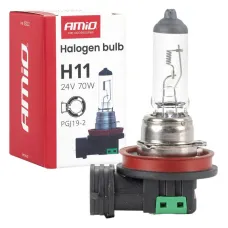 AMIO 05022 — Żarówka halogenowa H11 24V 70W PGJ19-2 AMIO-05022