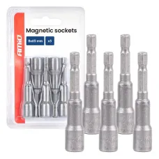 AMIO 04938 — Zestaw nasadek magnetycznych 5el. 8×65mm AMIO-04938