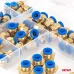 Zestaw gwintowanych szybkozłączek pneumatycznych 4-16mm 72szt. AMIO-04922
