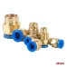 Zestaw gwintowanych szybkozłączek pneumatycznych 4-16mm 72szt. AMIO-04922