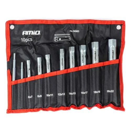Zestaw kluczy rurowych zestaw 6x7- 20x22 8szt. AMIO-04983